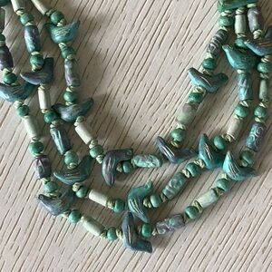 3 strand ceramic necklace